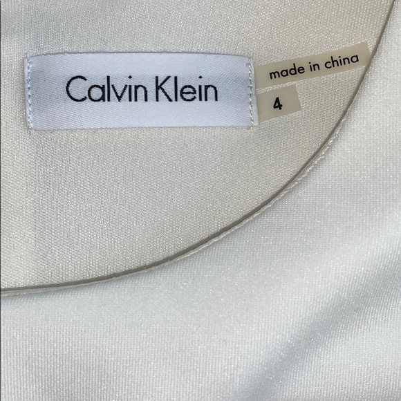 Calvin Klein off-white fit and flare dress - Picture 5 of 5